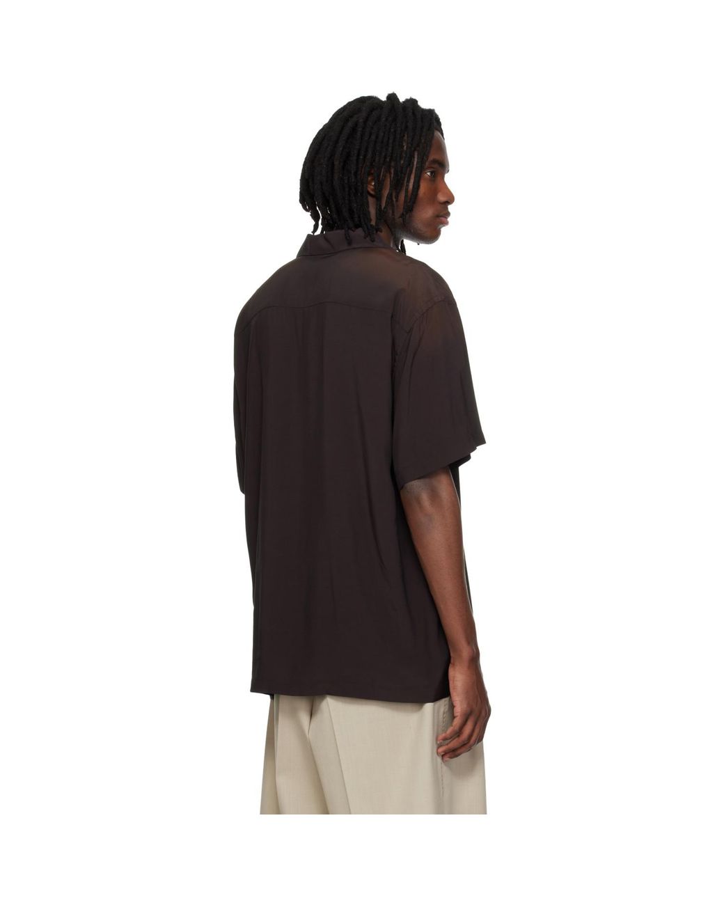 MMIC Black Burgundy Sundown Shirt for men