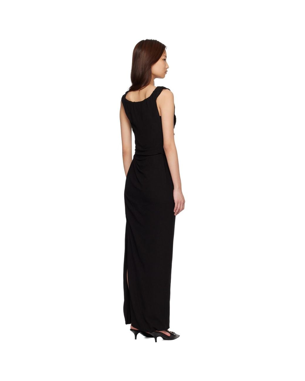 Vivienne Westwood Black Long Ginnie Amber Maxi Dress