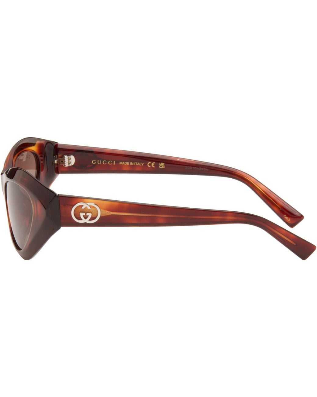 Gucci Brown Directional Sunglasses