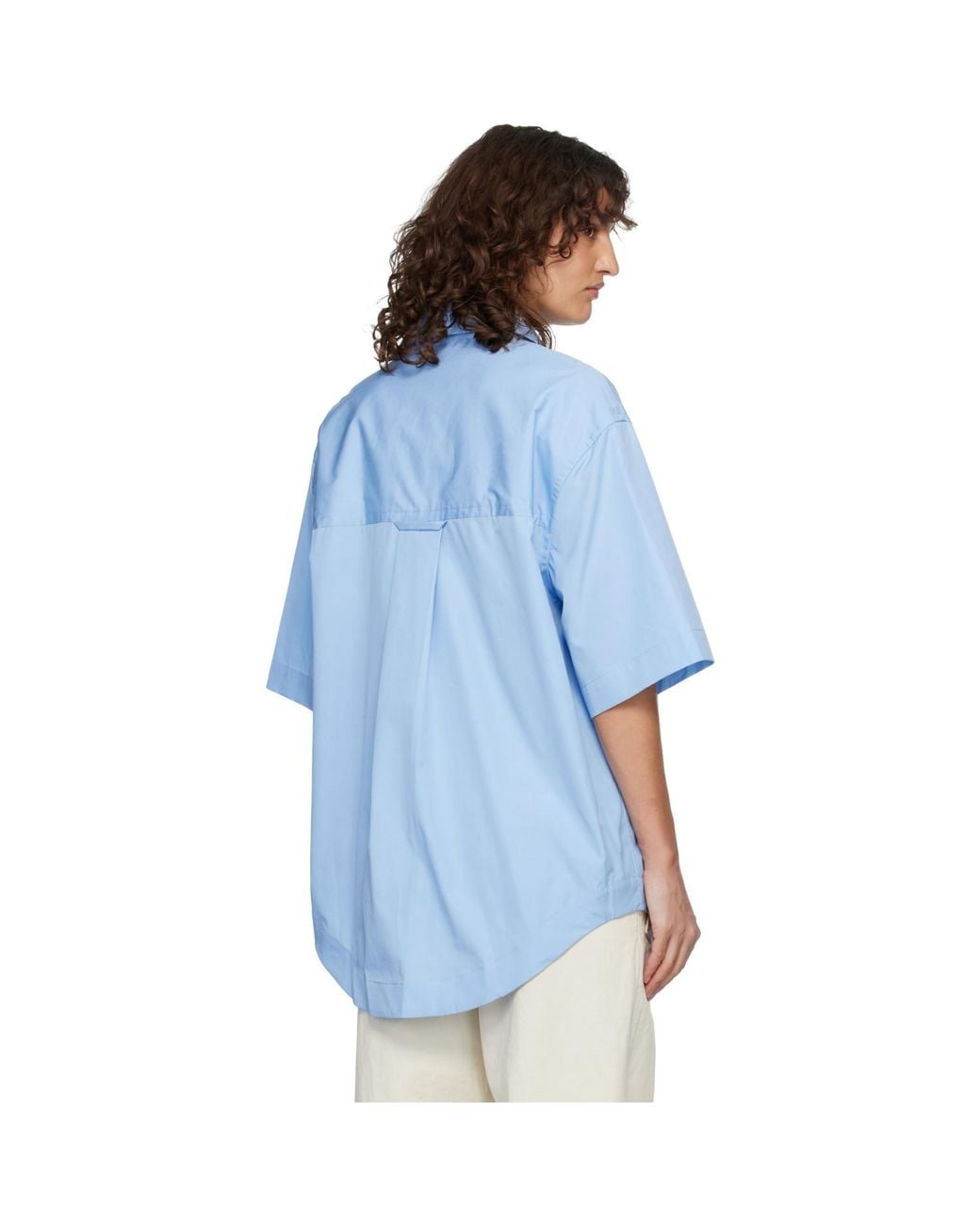 AMI Blue Short Sleeve Wide Shirt