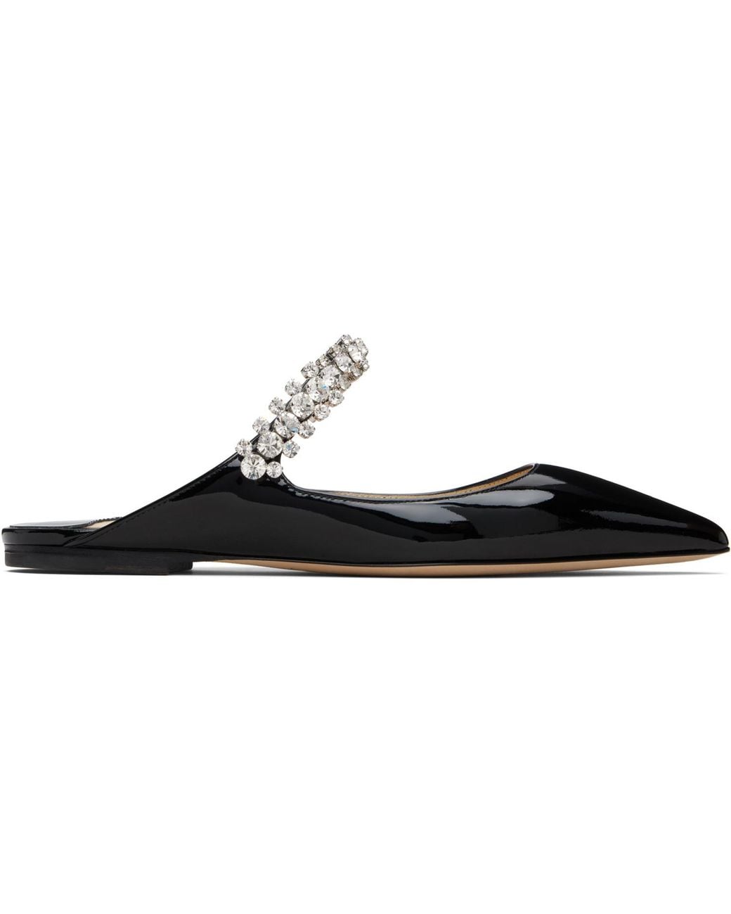 Jimmy Choo Black Ssense Exclusive Bing Slip-On Flats