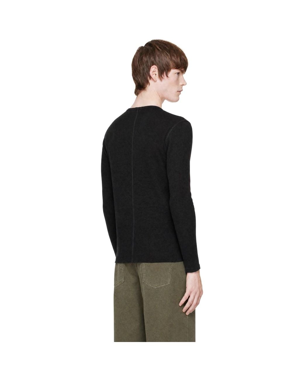 Second/Layer Black Zero Thermal Long Sleeve T-Shirt for men