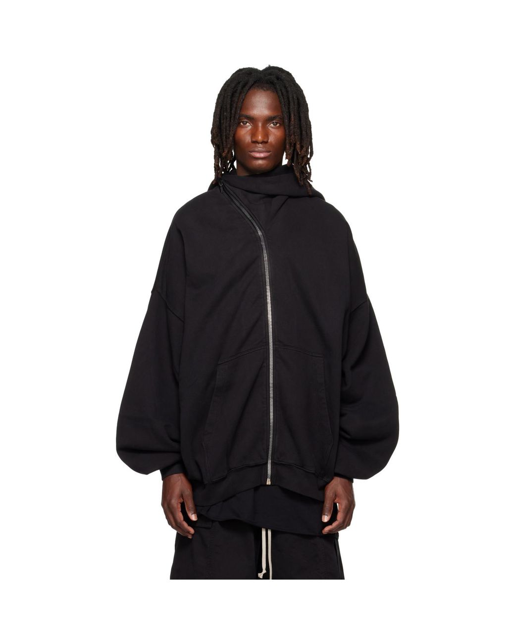 Rick Owens Black Tower Mountain Hun Hoodie for men