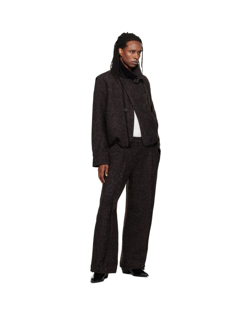 NULLUS Black Layered Placket Mk3 Jacket for men
