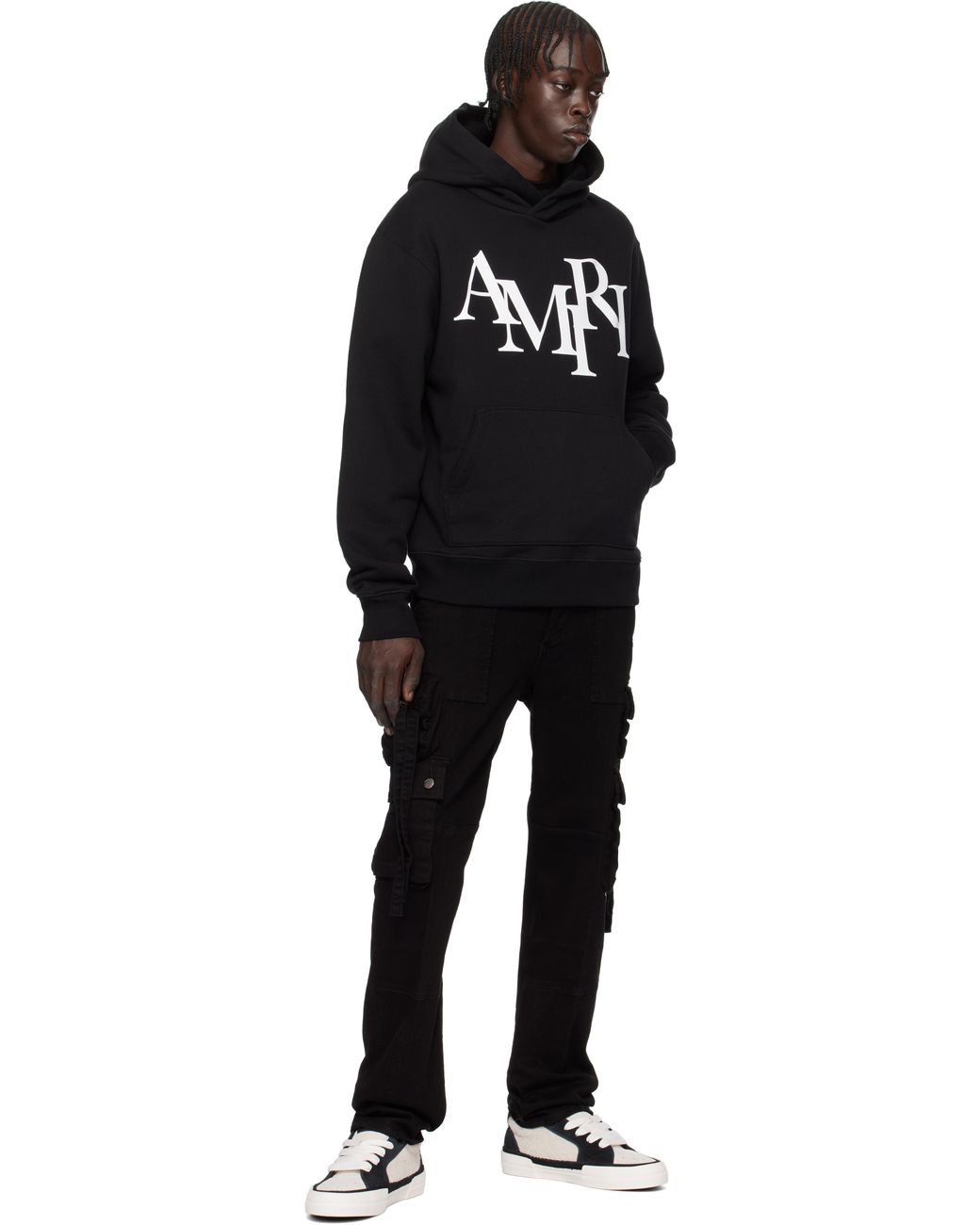 メンズ Amiri ブラック Staggered フーディ ブラック | Lyst
