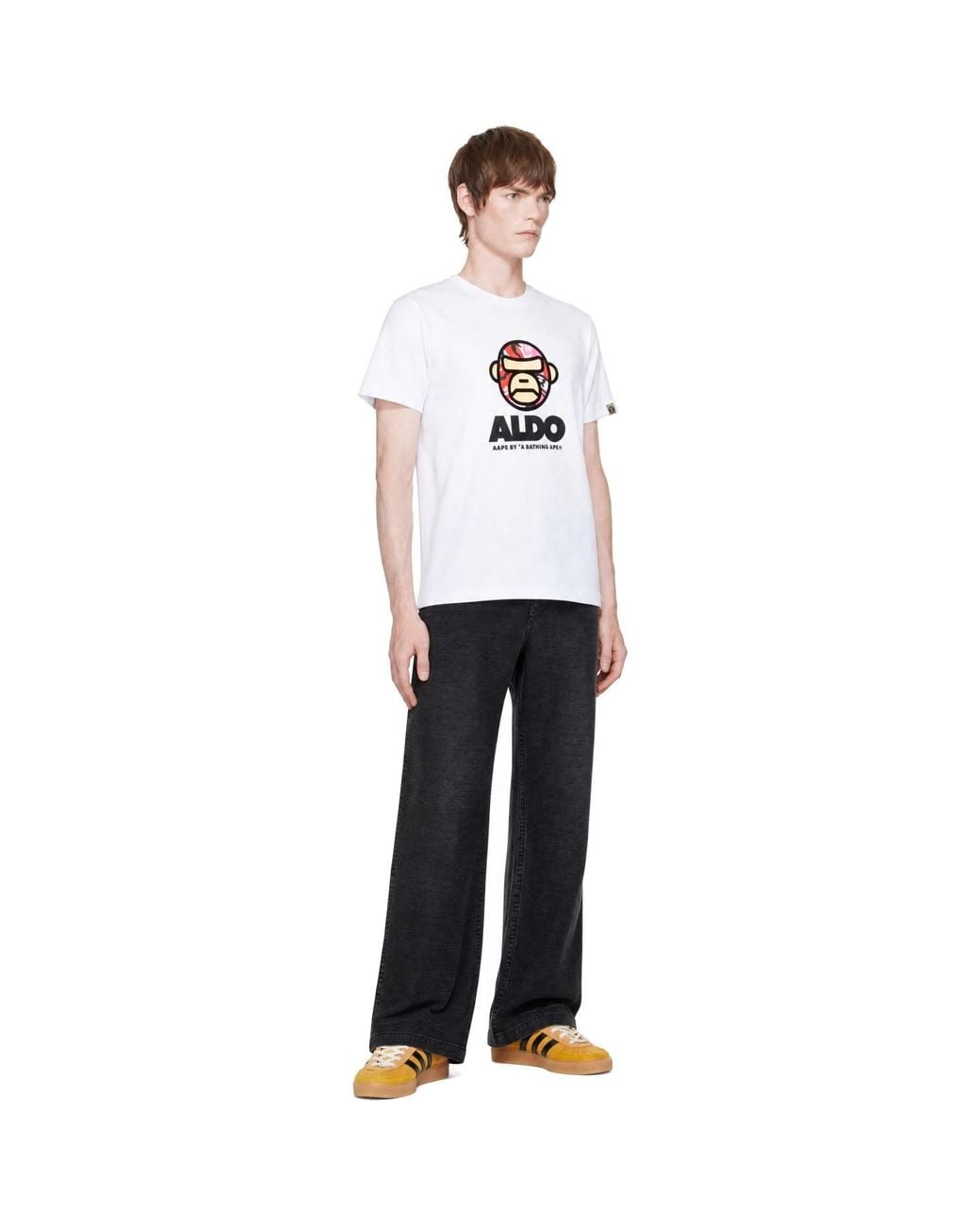 Aape By A Bathing Ape White 'Aaper' Aaper Head T-Shirt for men
