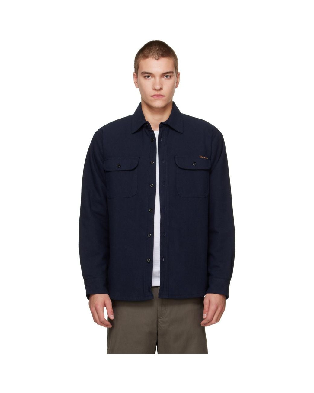 Nudie Jeans Blue Glenn Padded Shirt for men