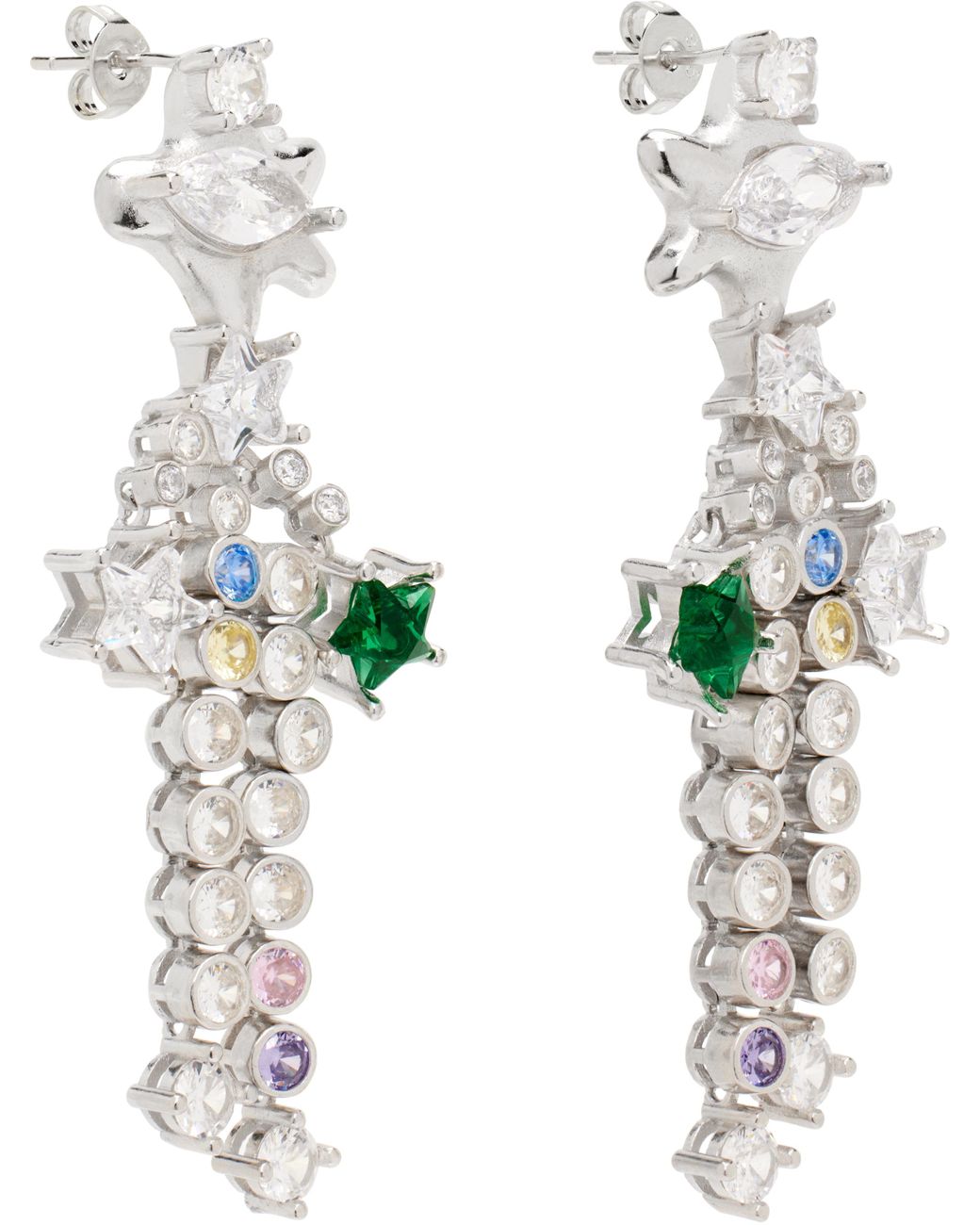【関税込み】Collina Strada シルバー Stella Dangle ピアス SPLASH STELLA DANGLE EARRINGS | COLLINA STRADA – Collina Strada