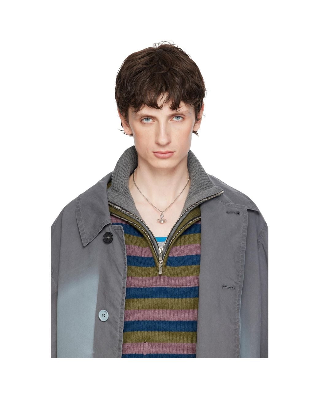 Vivienne Westwood Metallic New Tiny Orb Pendant Necklace for men