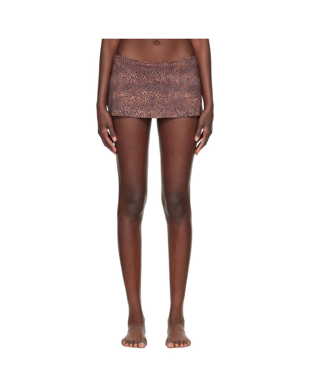 Fruity Booty Brown Shania Swim Bloomer Miniskirt