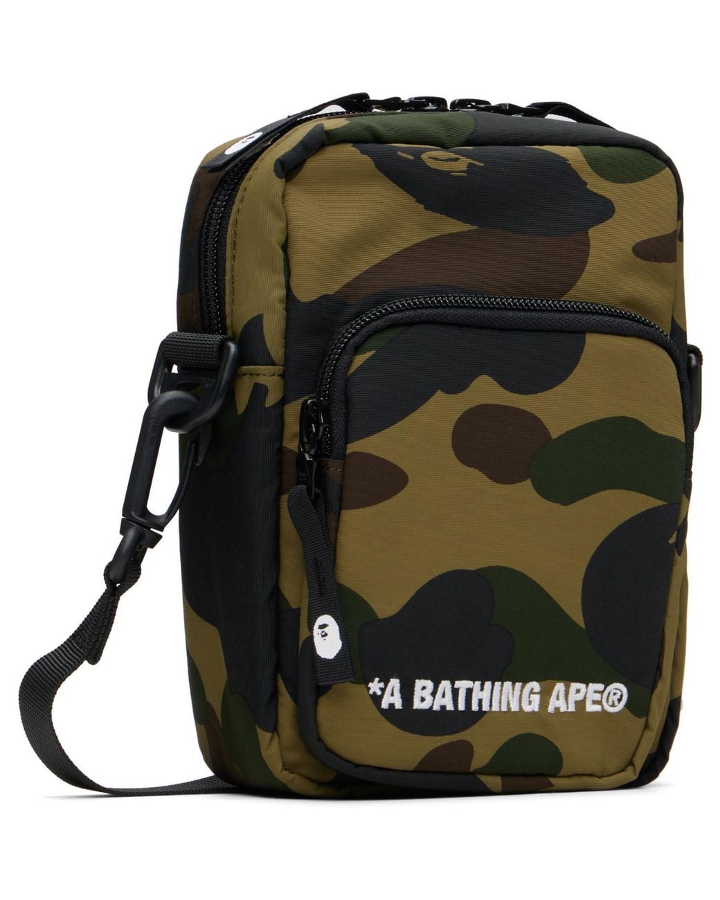 A Bathing Ape Green Khaki 1St Camp Mini Shoulder Bag for men