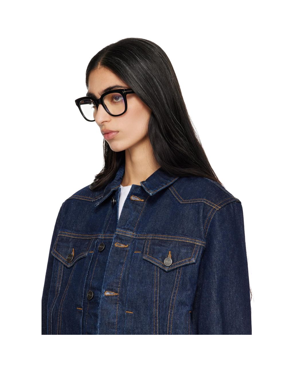 Tom Ford Black Renee Square Light Glasses