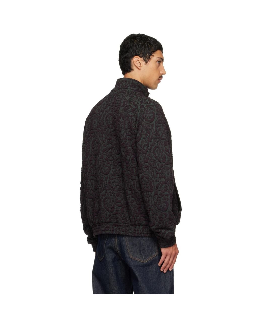 Dries Van Noten Black Jacquard Jacket for men