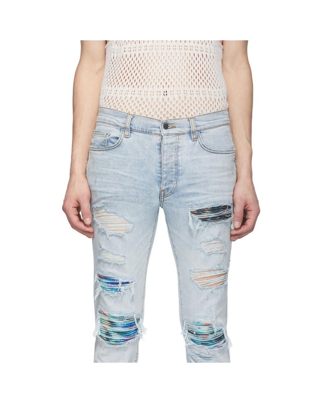 Amiri Denim Blue Tie-dye Mx1 Jeans for 