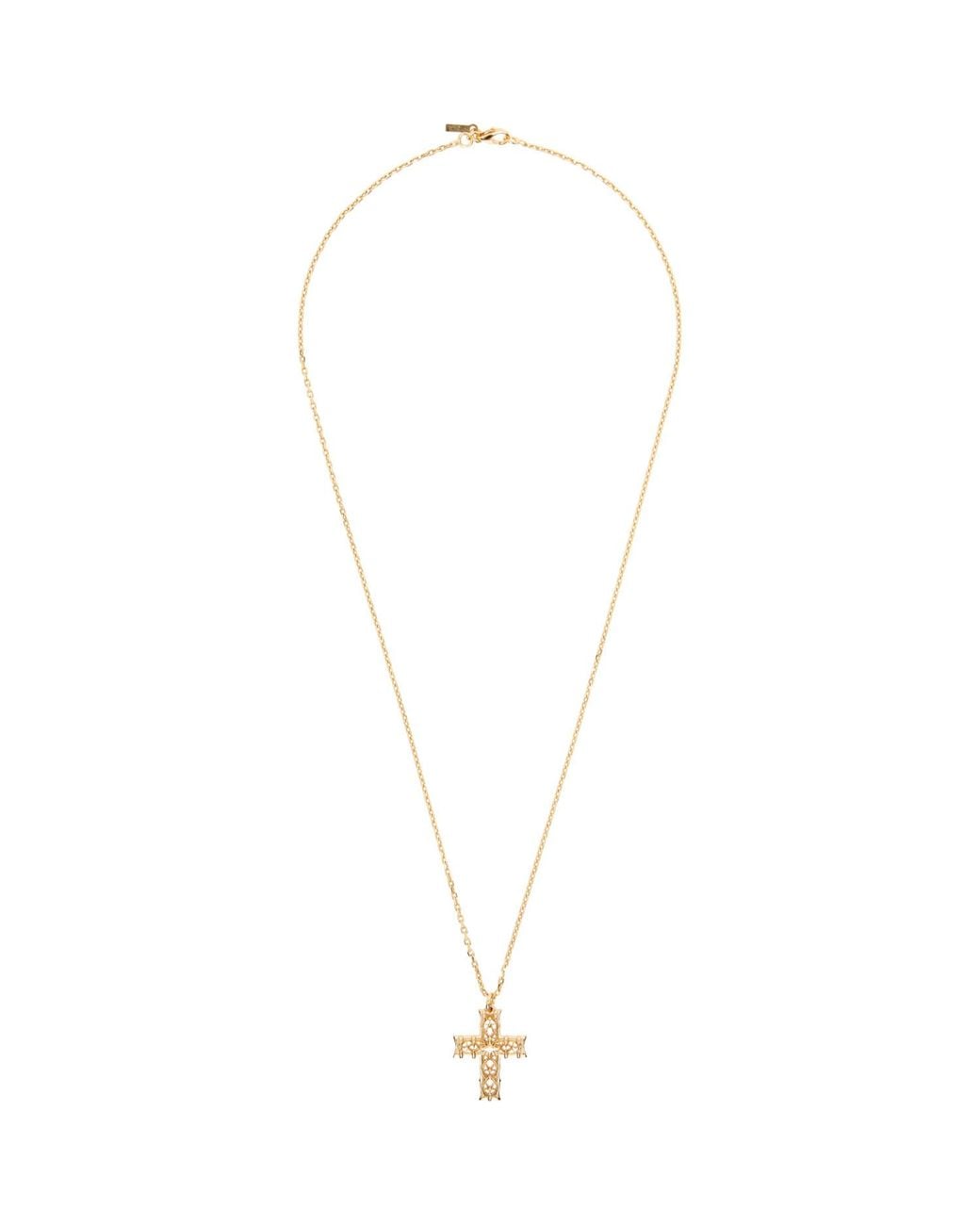 Emanuele Bicocchi Metallic Reissue Notre-Dame Cross Necklace for men