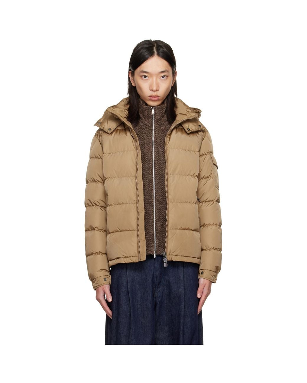 Moncler Blue Maya Short Down Jacket for men