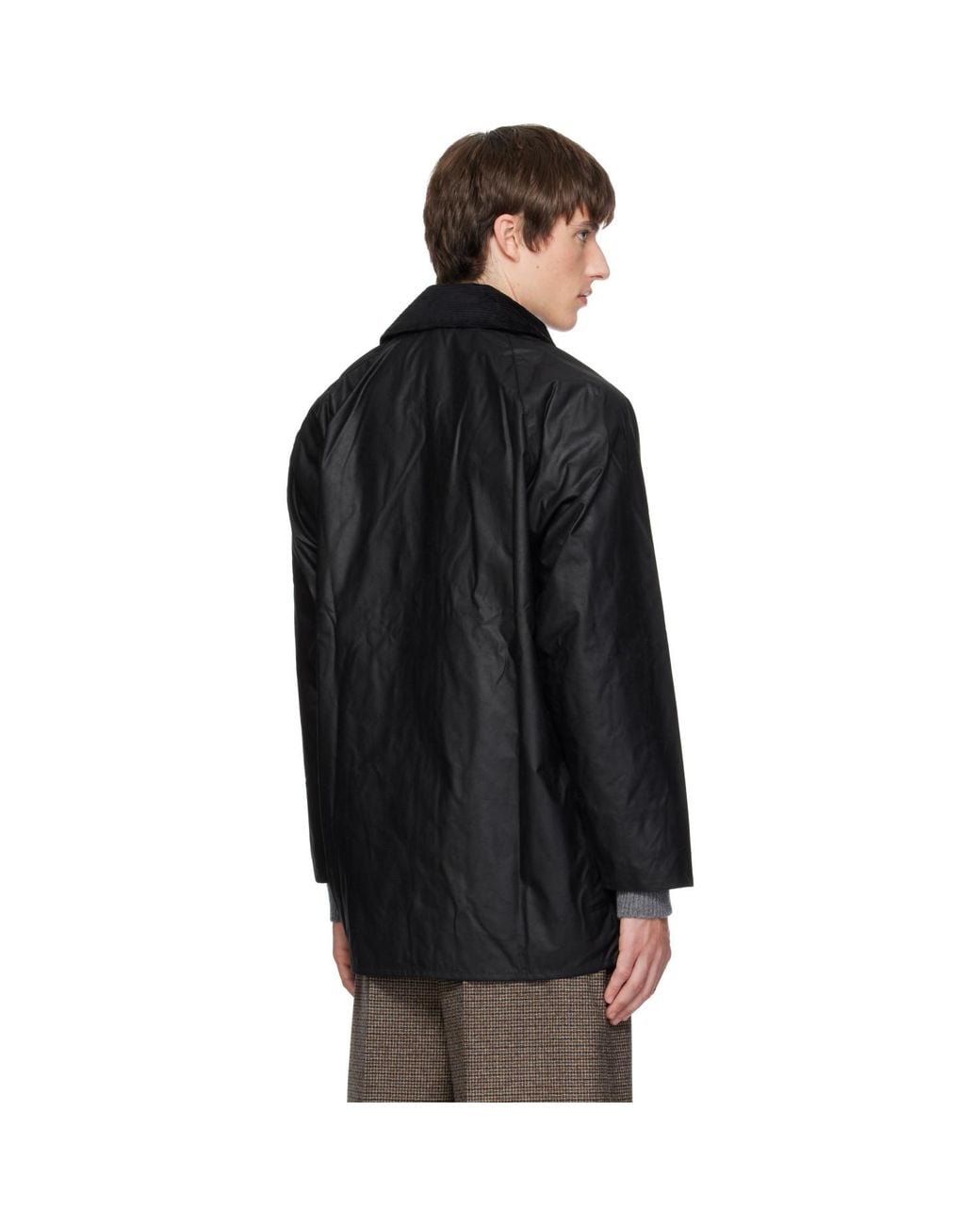 Barbour Black Beaufort Waxed Jacket for men