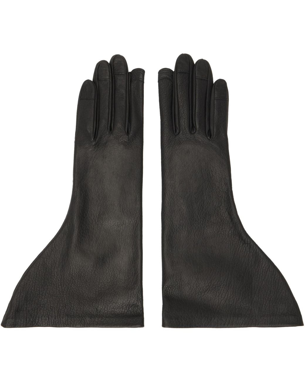 Rick Owens Black Tower Flared Gloves