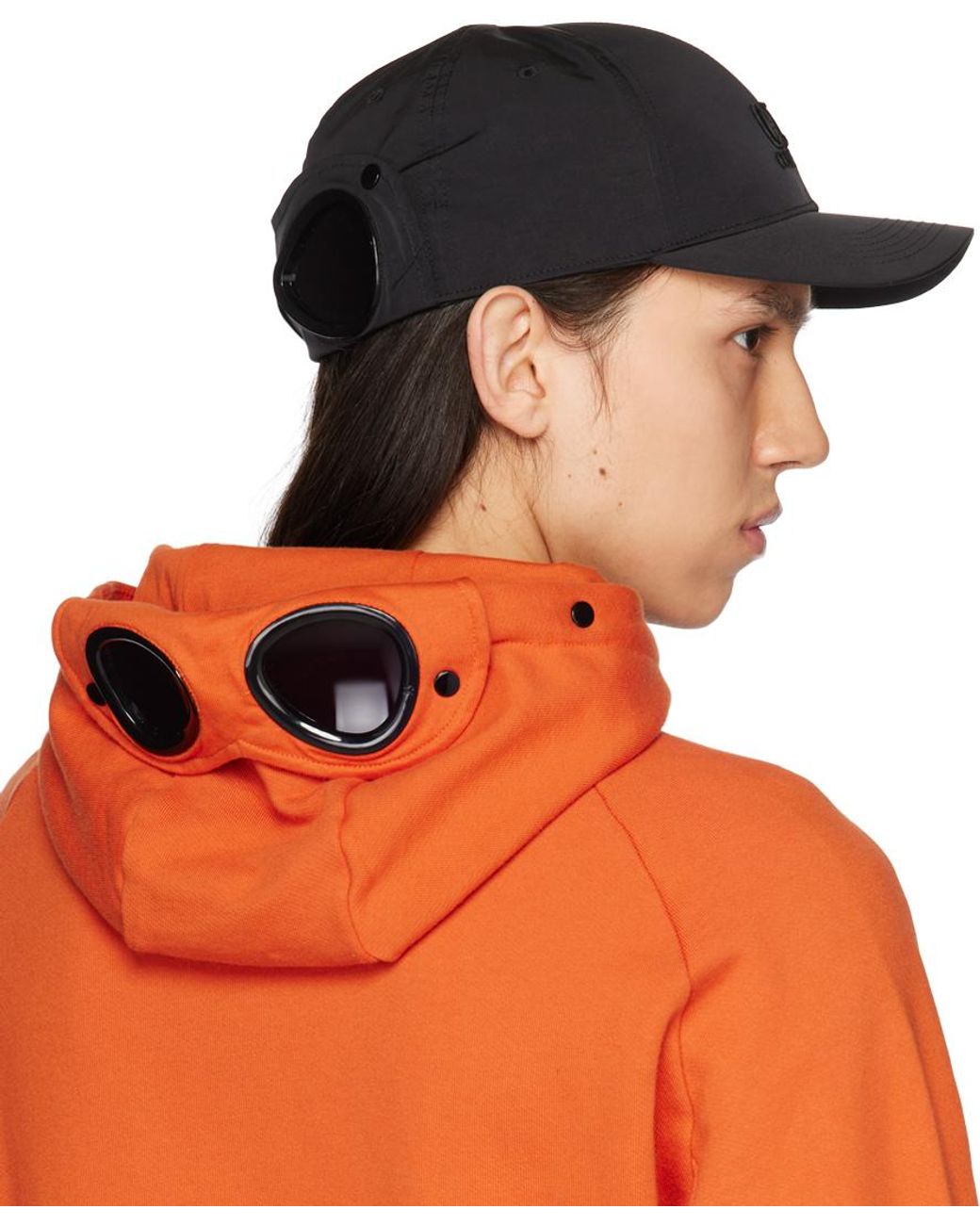 C.P. Company C.p. Company Black Chrome-r goggle Cap in Orange for