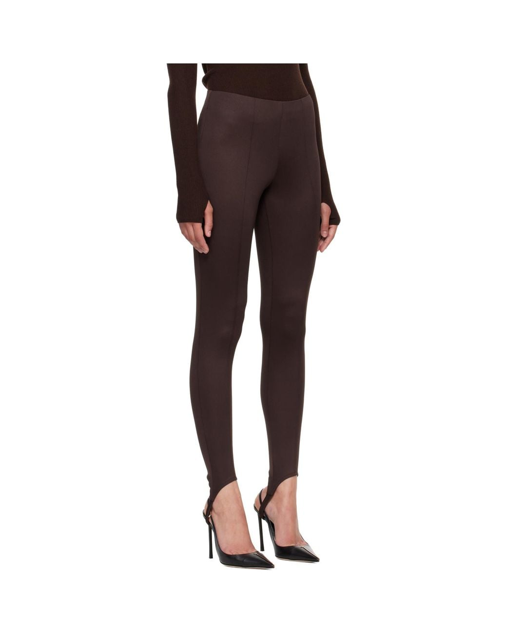 Frankie Shop Brown Caserta Stirrup Leggings