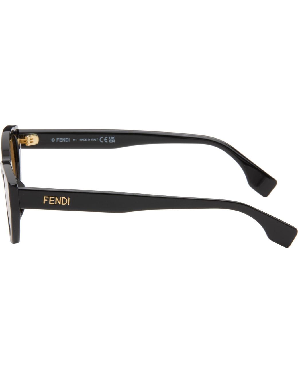Fendi Brown Lettering Sunglasses