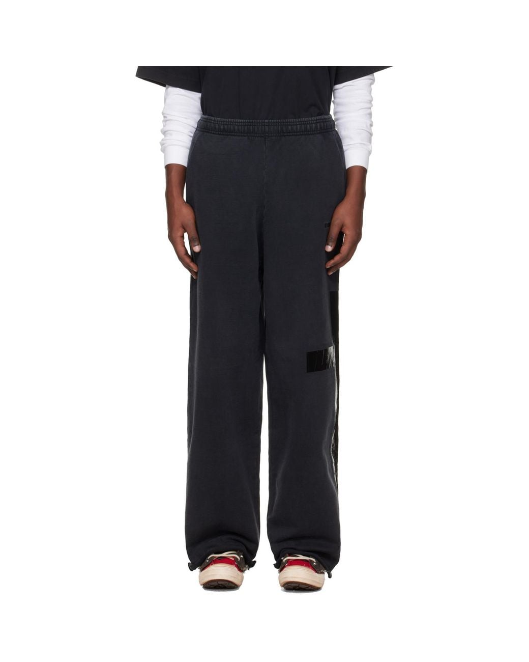 Vetements Black Taped Sweatpants for men