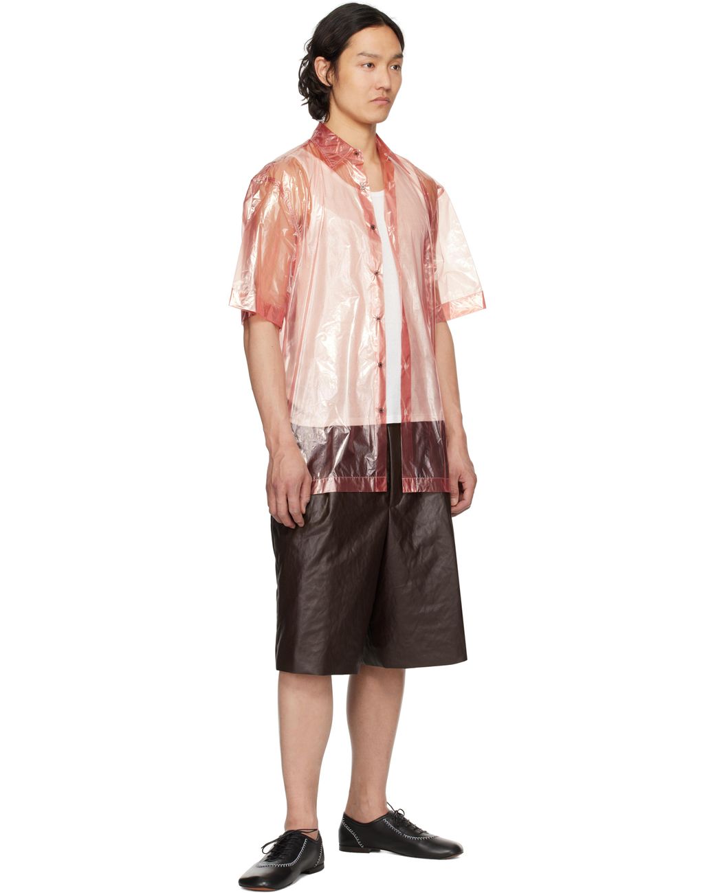 Dries Van Noten Pink Sheer Shirt for men