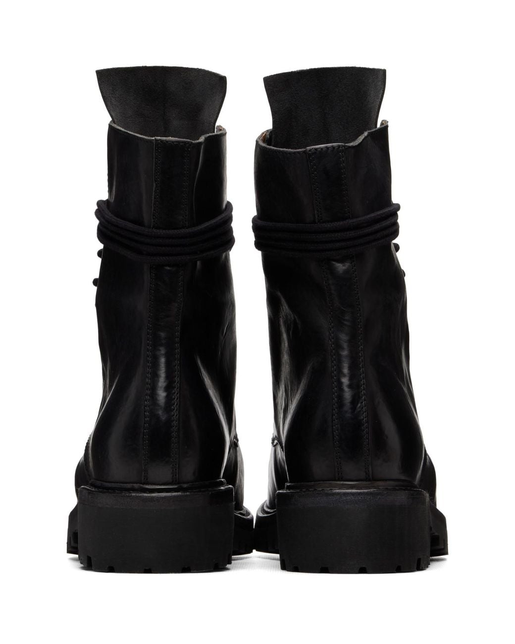 A Diciannoveventitre Black Fiore Prisma Combat Z Boots for men