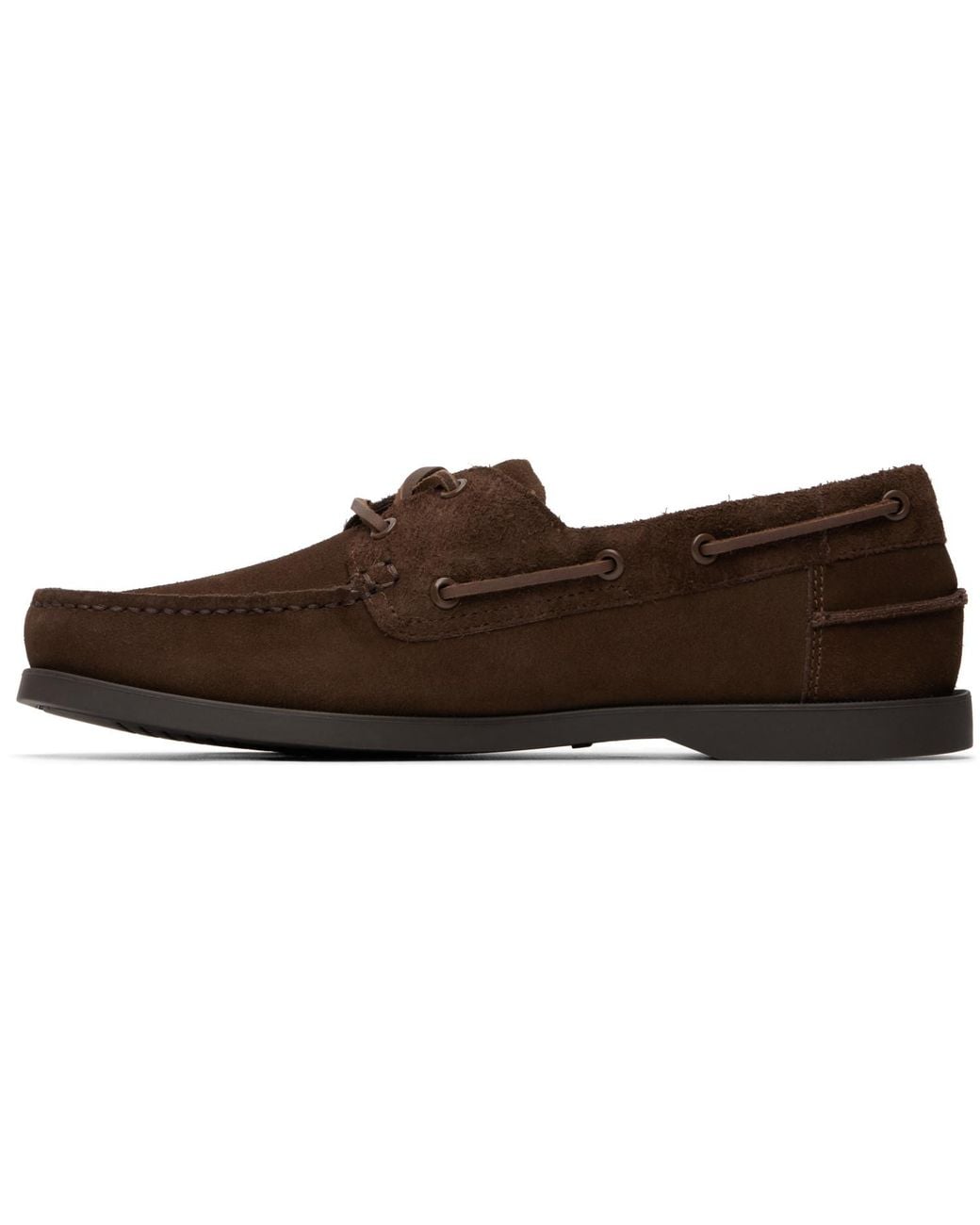 HUGO Brown Mixed Suedes Boat Shoes for men