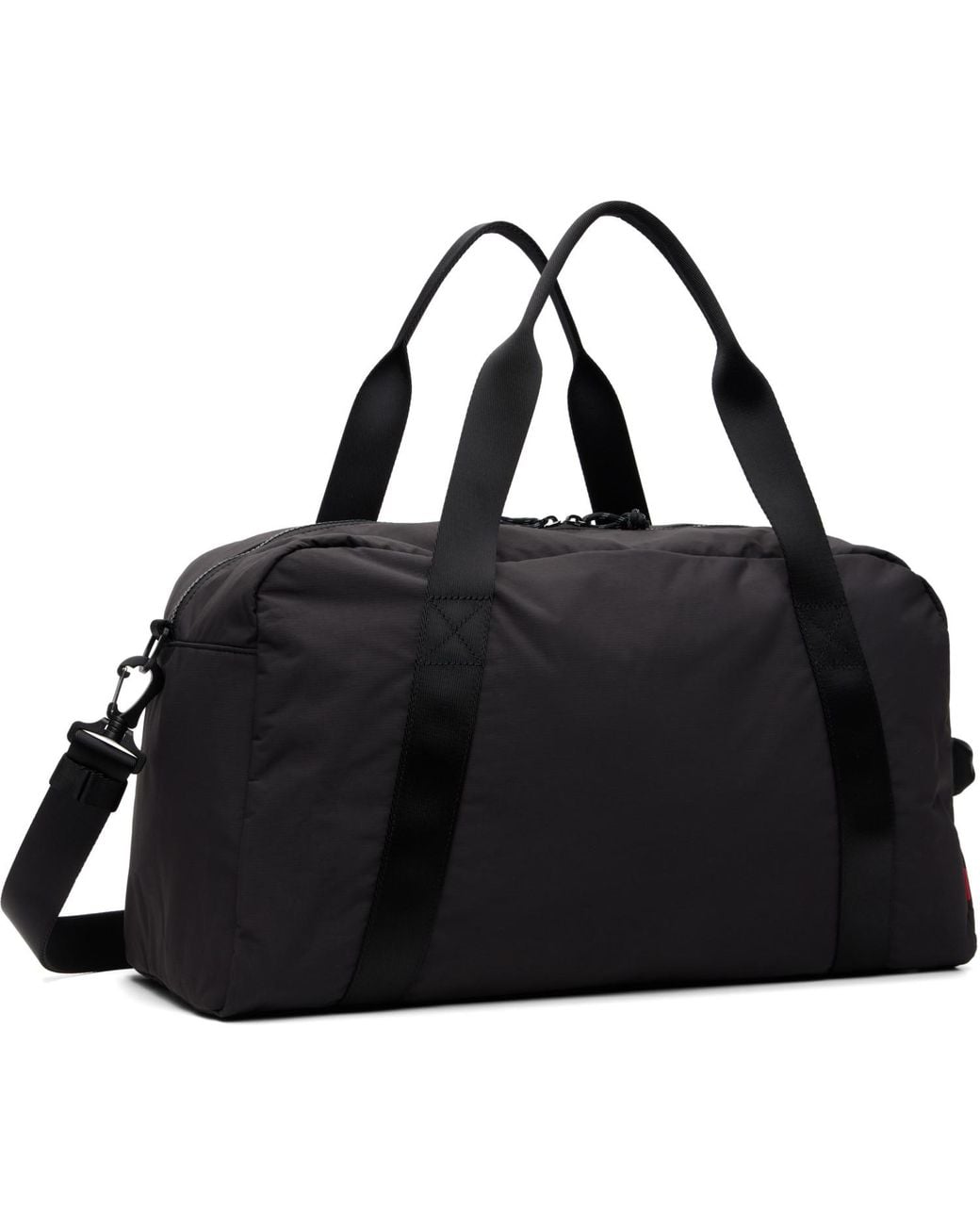 HUGO Black Wide-set Logo Holdall Duffle Bag for men