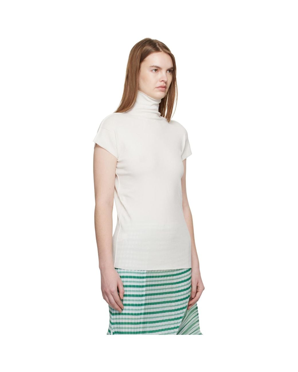 Issey Miyake Multicolor December Cotton Baguette Turtleneck