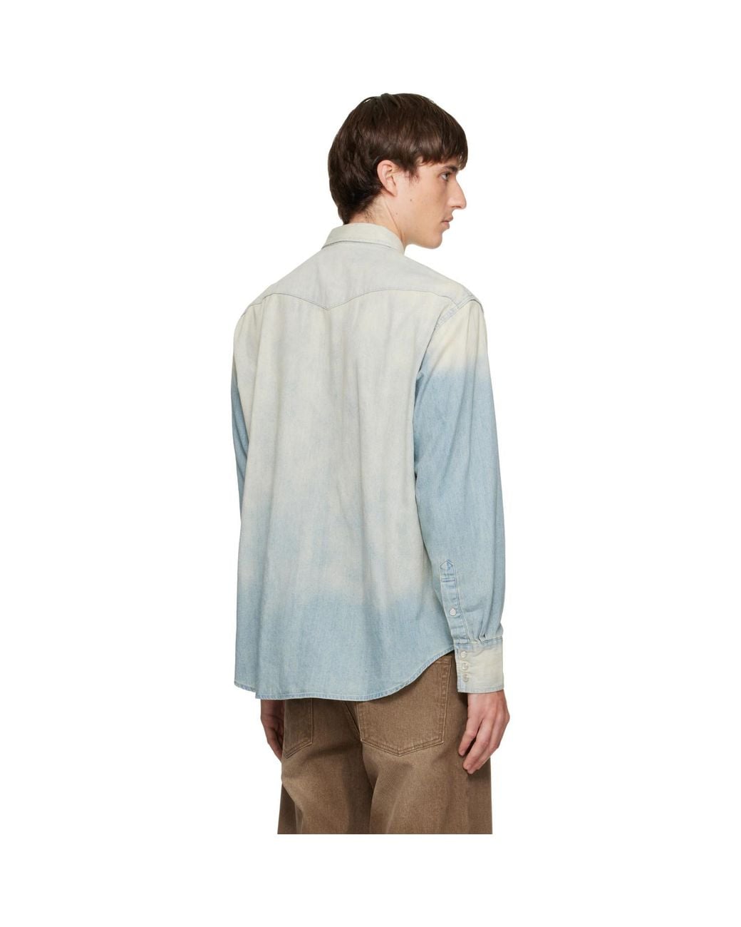 TONYWACK Blue Western Denim Shirt for men
