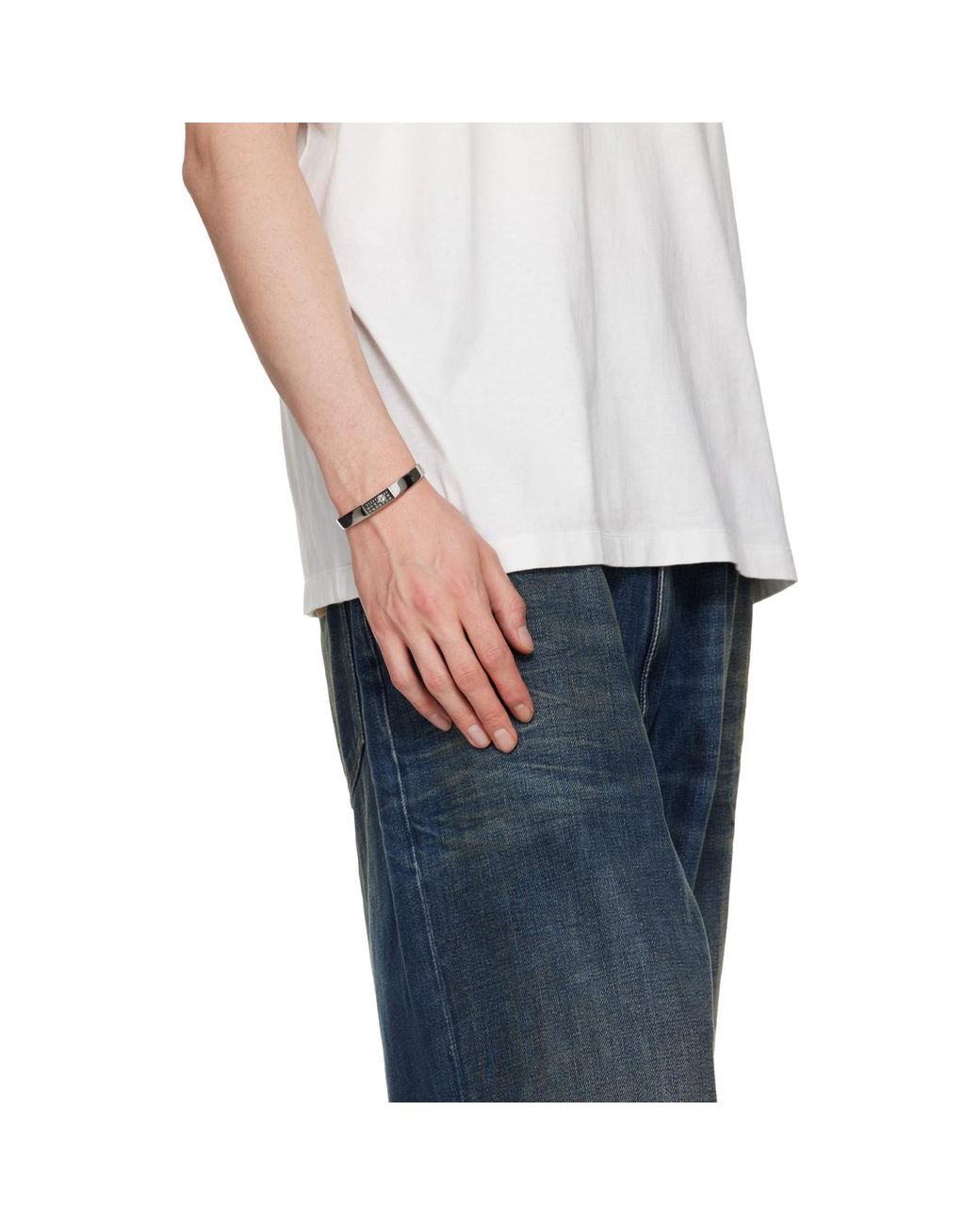 MM6 by Maison Margiela Black Chevalier Bracelet for men