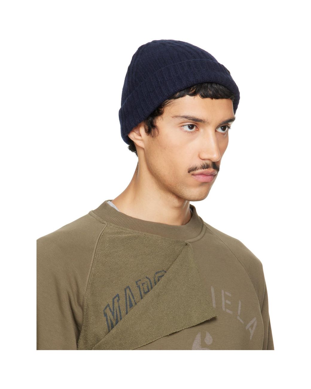 MM6 by Maison Margiela Green Knit Beanie for men
