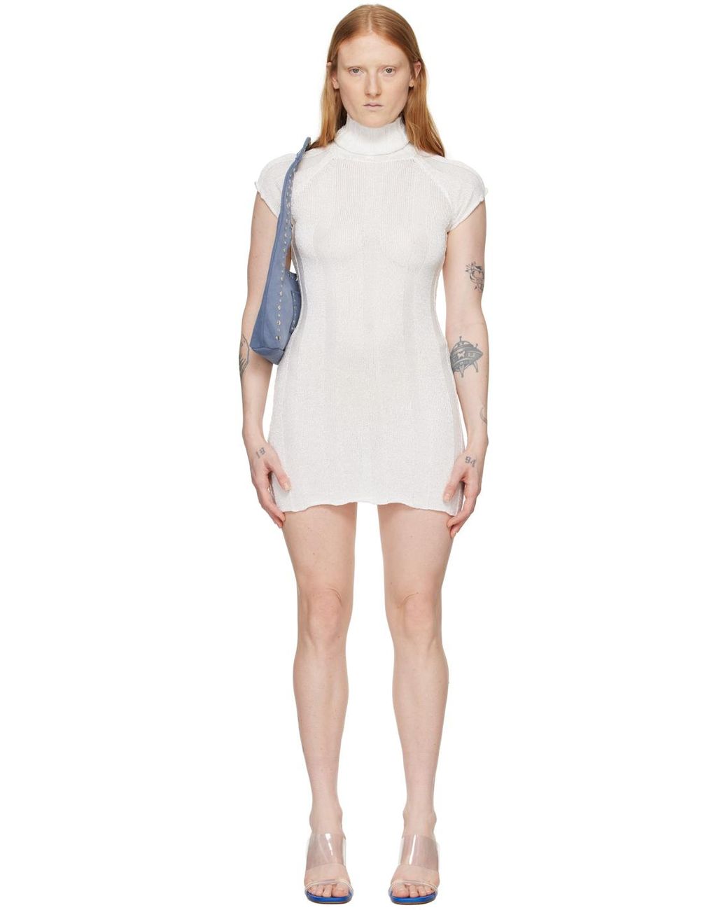 Robe Courte Salsa Blanche GIMAGUAS en coloris Noir Lyst