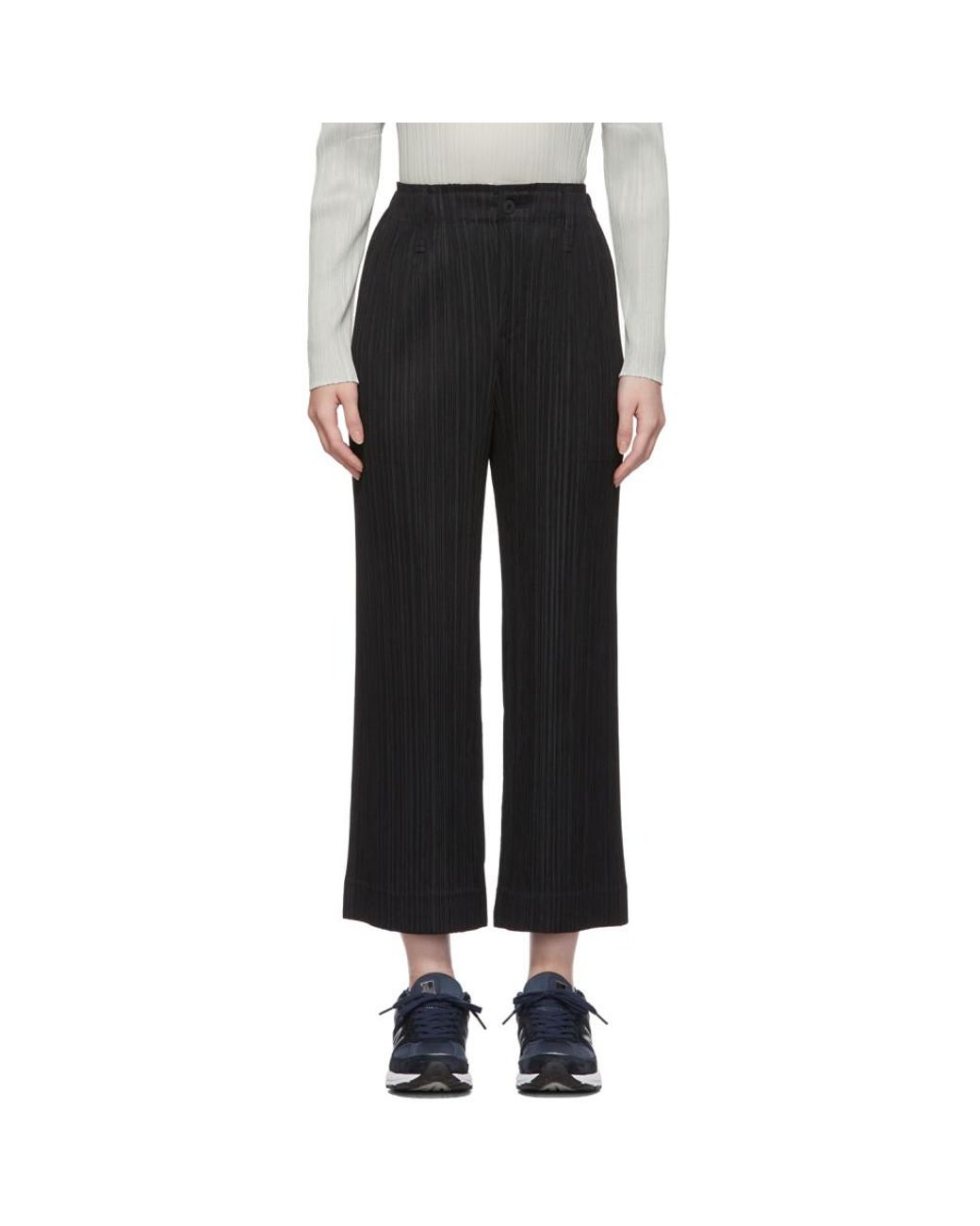 Thicker Bounce Pants in Black by Pleats Please Issey Miyake – Idlewild