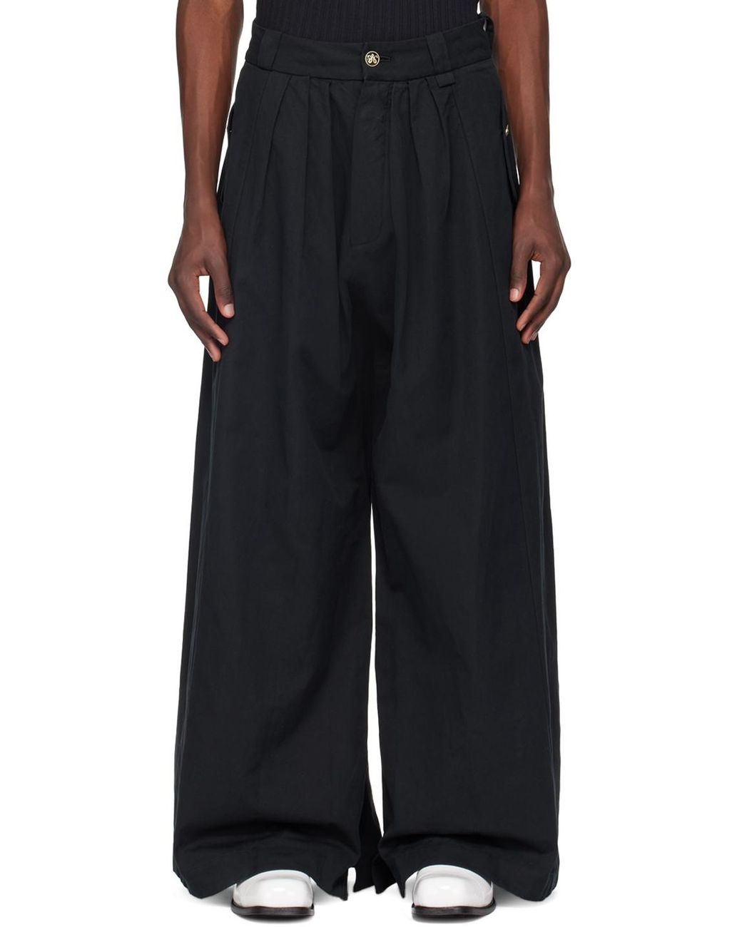 Willy Chavarria Wide-Leg Trousers in Black for Men | Lyst