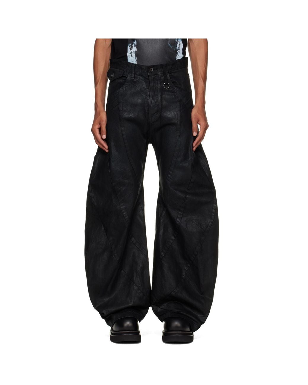 Julius Black Bending Tuba Jeans for men