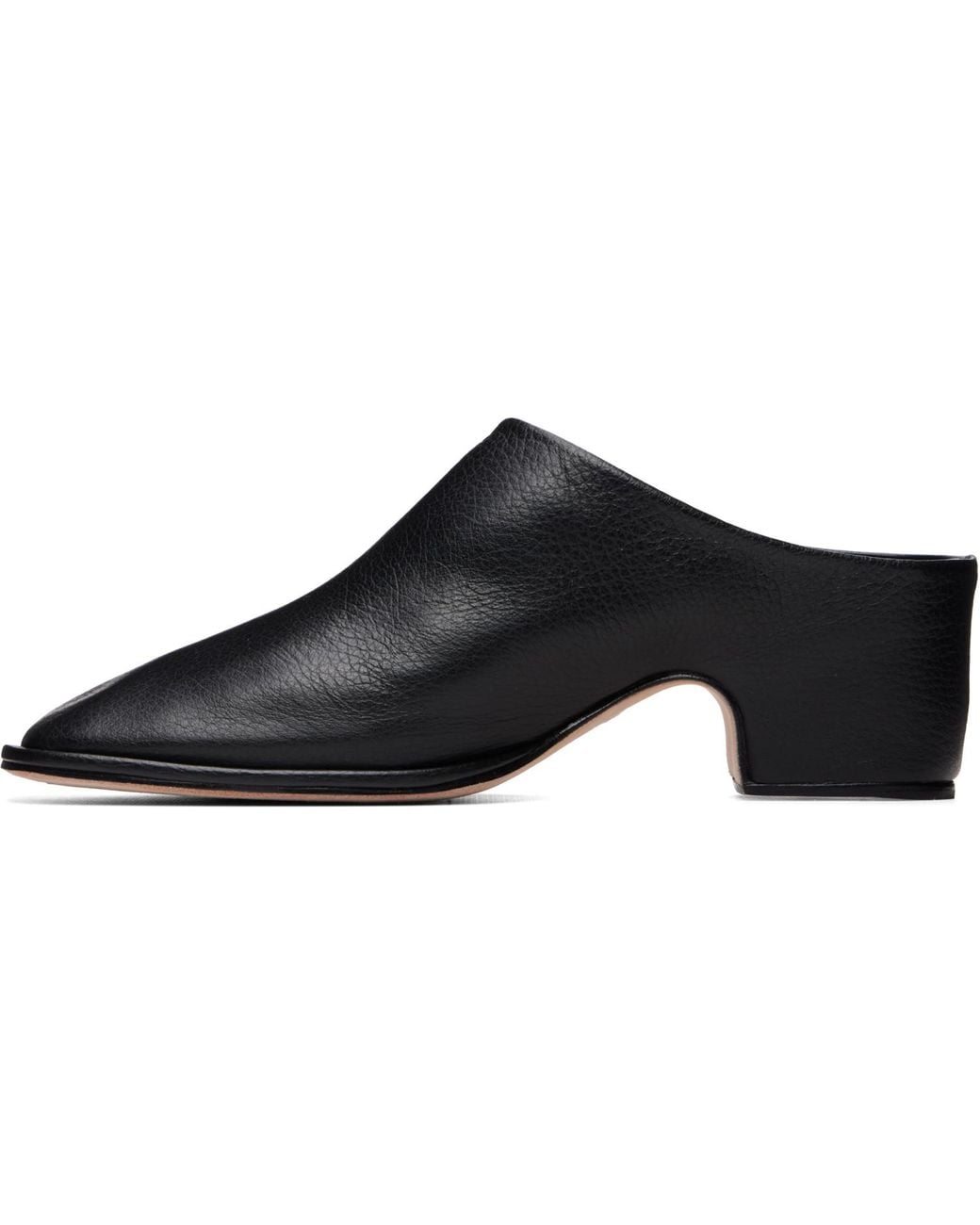 Lauren Manoogian Black Square Arch Mules