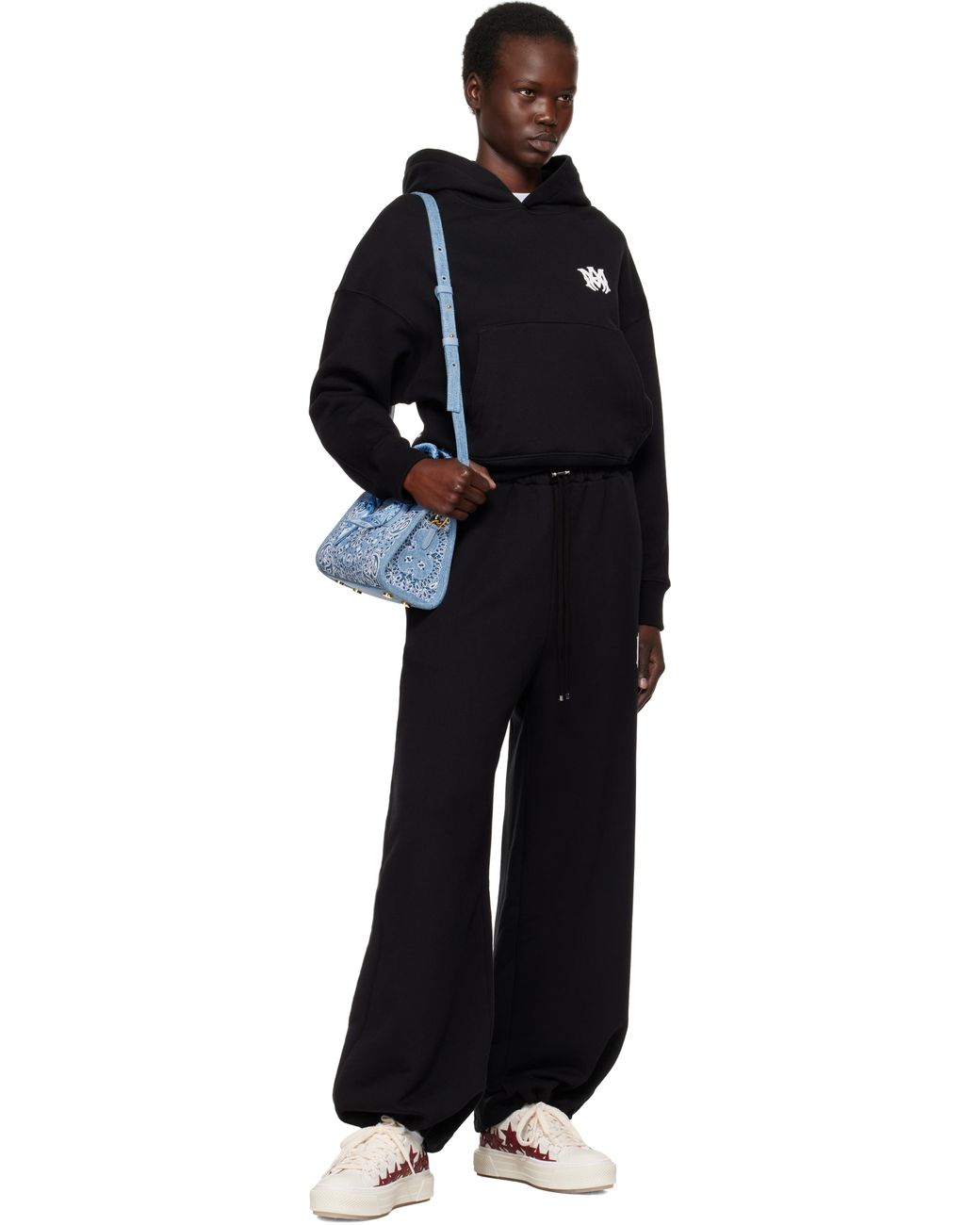 Amiri Denim Bandana Micro Triangle Bag in Blue | Lyst Canada