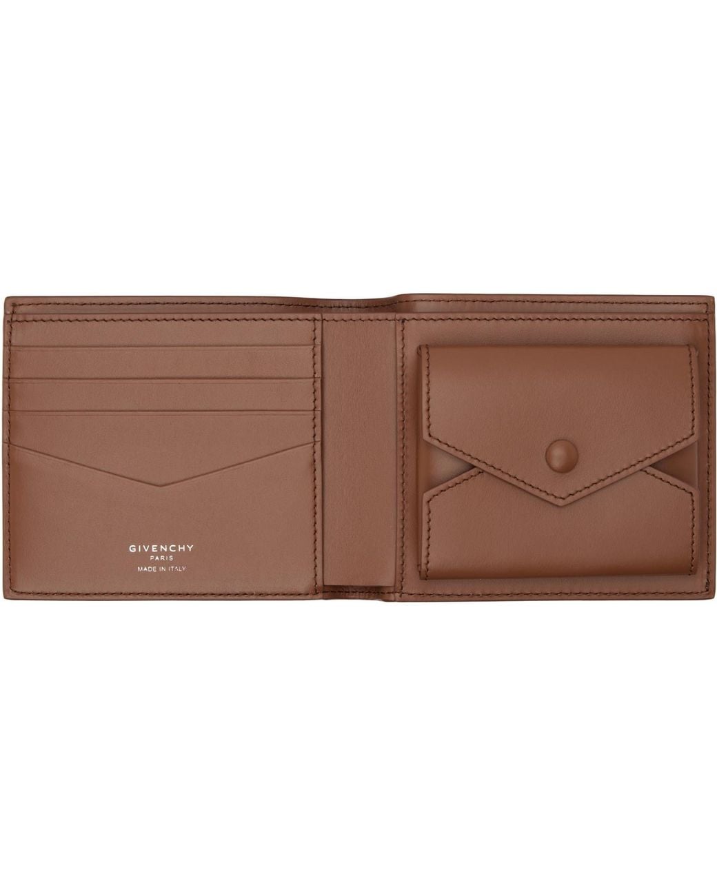 Givenchy Brown Grained Leather Wallet for men