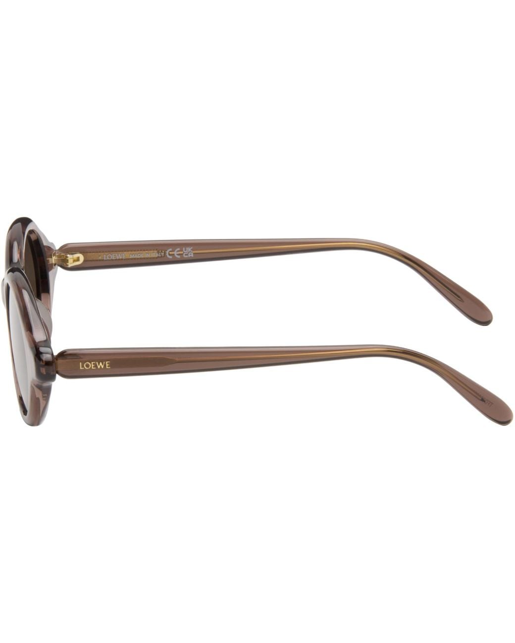 Loewe Brown Slim Round Sunglasses