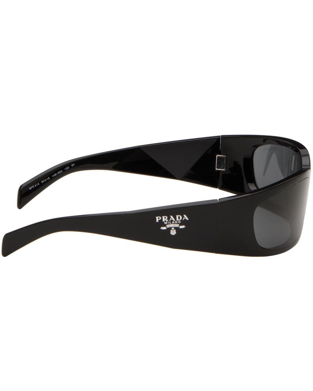 小物 PRADA sunglasses black Prada PR 13ZS M (50 - 21) with Grey lenses and Black frame