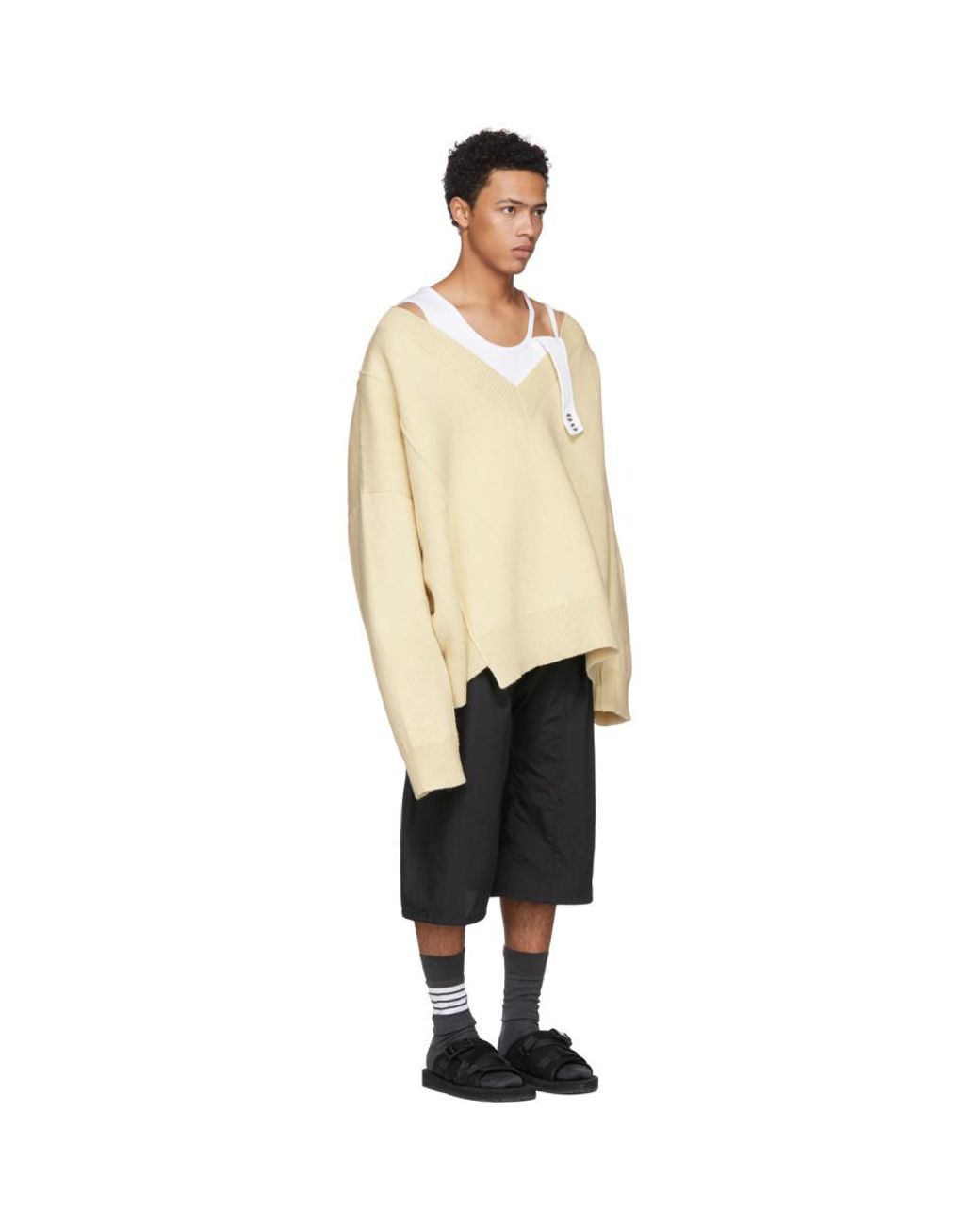 Raf Simons Men's White Classic Oversized Sweater