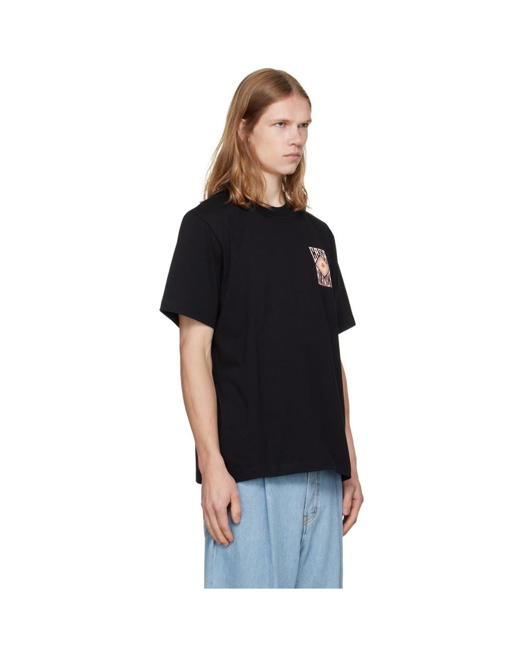 Casablanca Black Hermons Mirage Classic T-Shirt for men