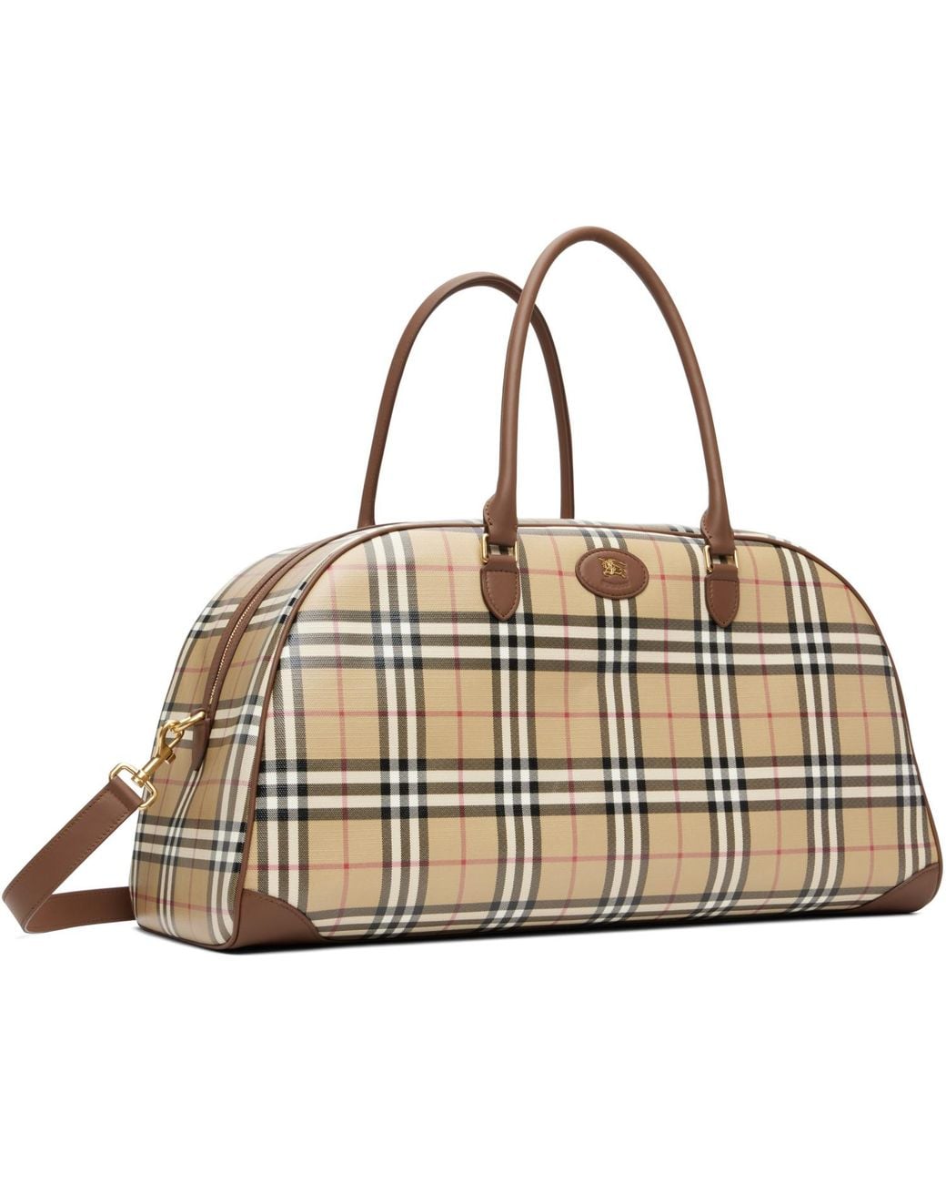 Burberry Metallic Check Holdall Duffle Bag for men