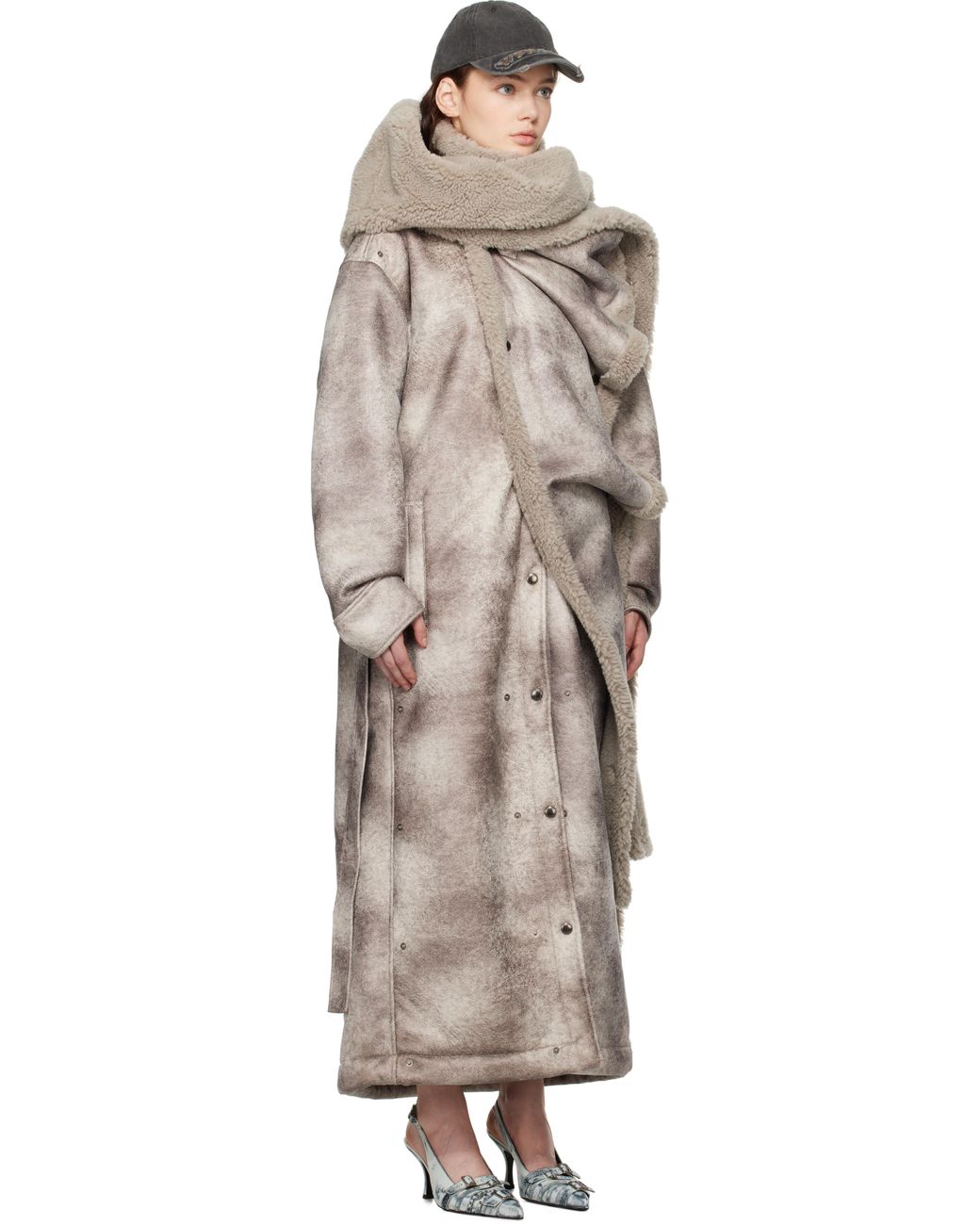 Y. Project Snap Off Panel Aviator Faux-shearling Coat in Black | Lyst