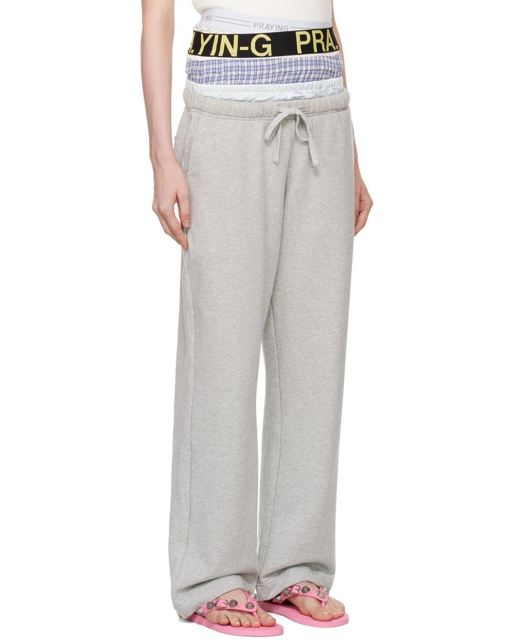 PRAYING Underwear Sweatpants in White | Lyst