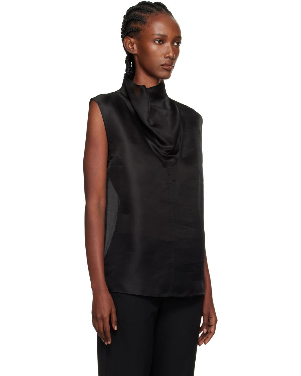 Rohe Black Organza Silk Blouse