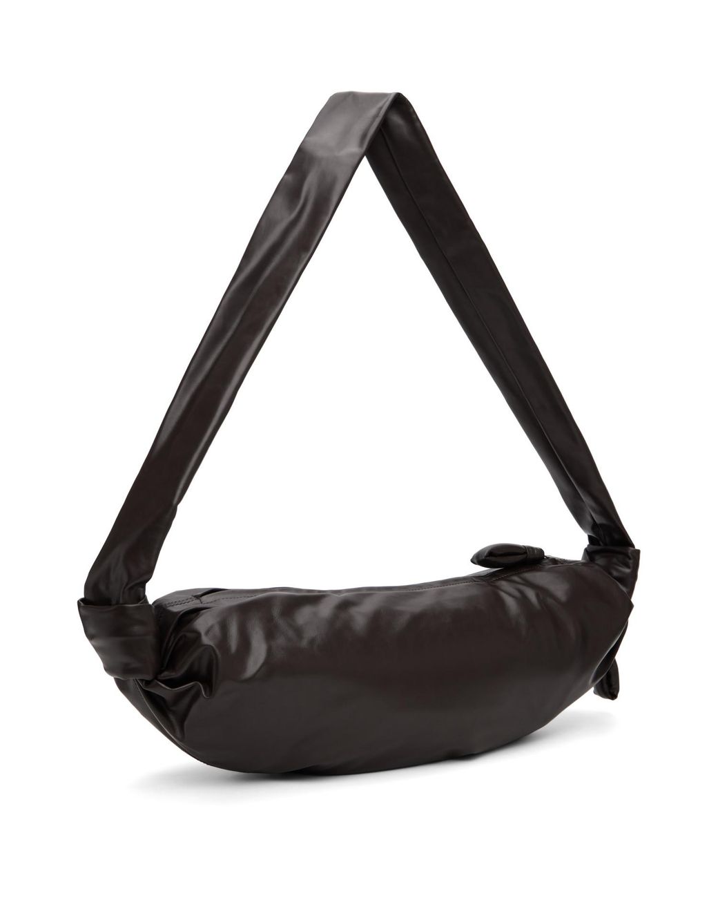Lemaire Black Medium Soft Croissant Bag for men